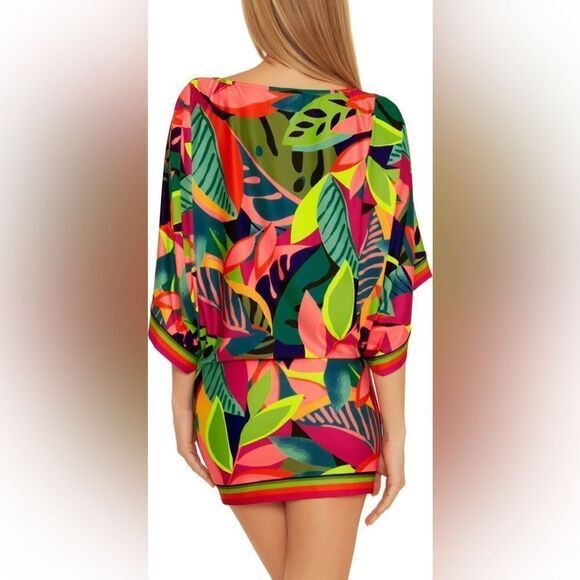 NWT- Trina Turk- Rainforest Swim tunic cover-up- Size Medium - Picture 3 of 12